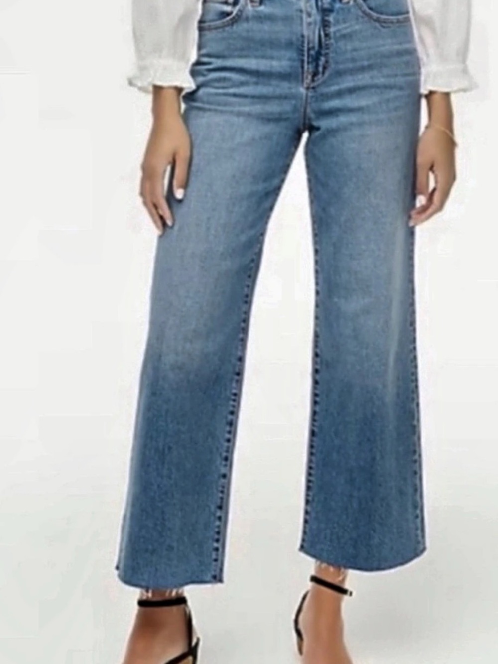 J.Crew Curvy Wide-Leg Crop Jeans - Womens 26